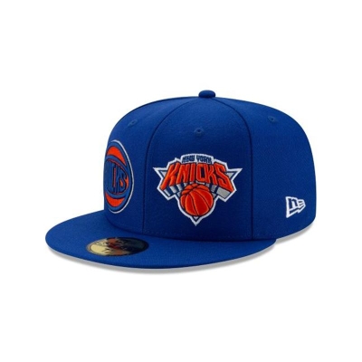 New York Knicks Gorra | New Era NBA Double Hit 59fifty Fitted Cap Mexico - Azules